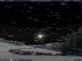 Stellarium, 
		kuvaruutukaappaus